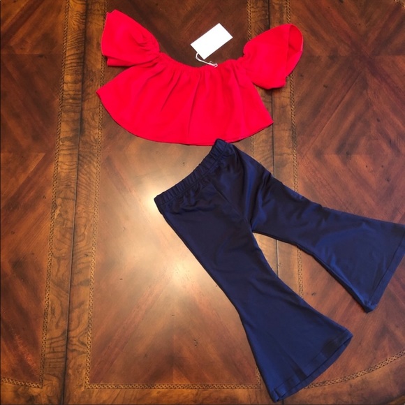 Other - Toddler Girl Boutique Bell Bottom Outfit